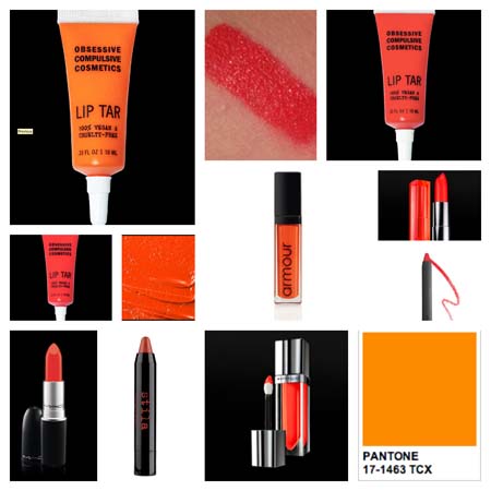 Orange lip products mentioned in post