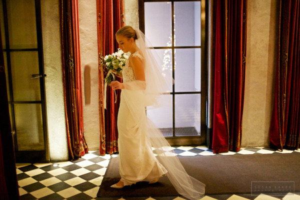 Holiday bride on wedding day at Gramercy Park Hotel