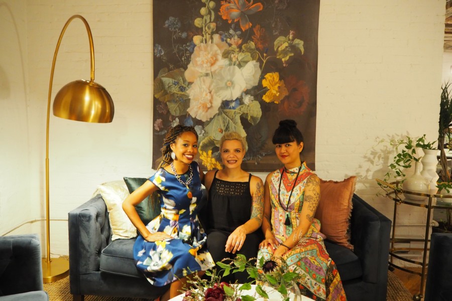 Three founders of Tinsel Experiential Design of Brooklyn