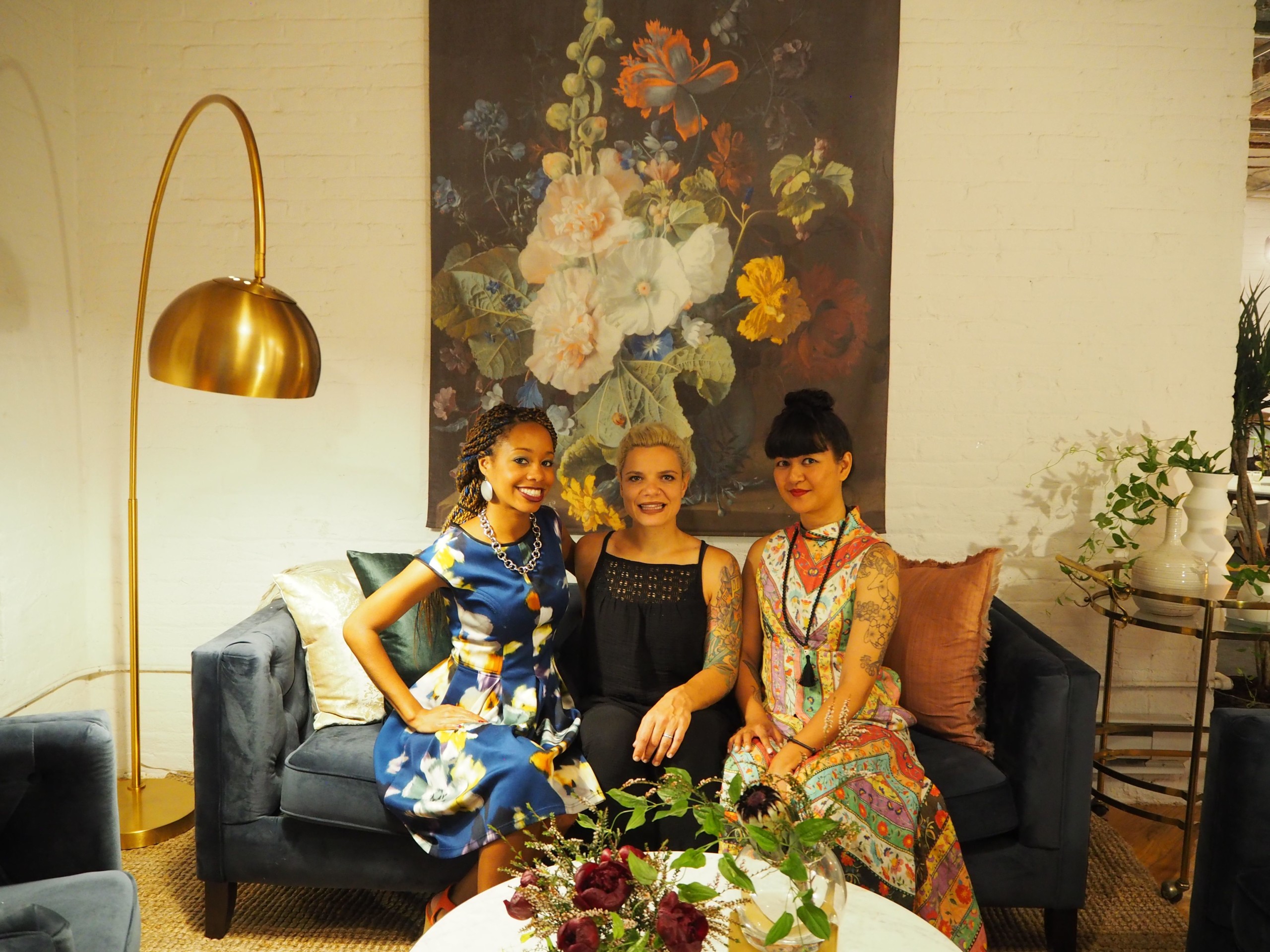 Three founders of Tinsel Experiential Design of Brooklyn